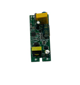 Small electronic circuit board on a white background